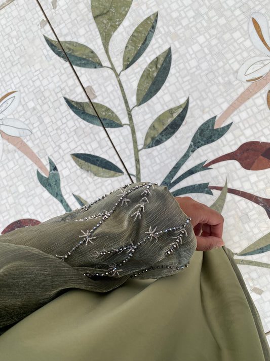 Sana Abaya - Olive Green