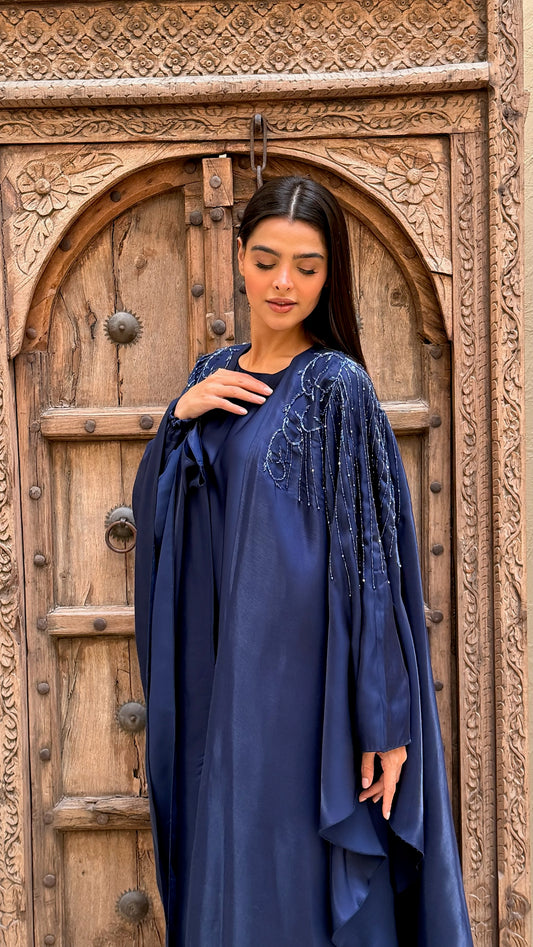Nada Abaya Set - Midnight Blue