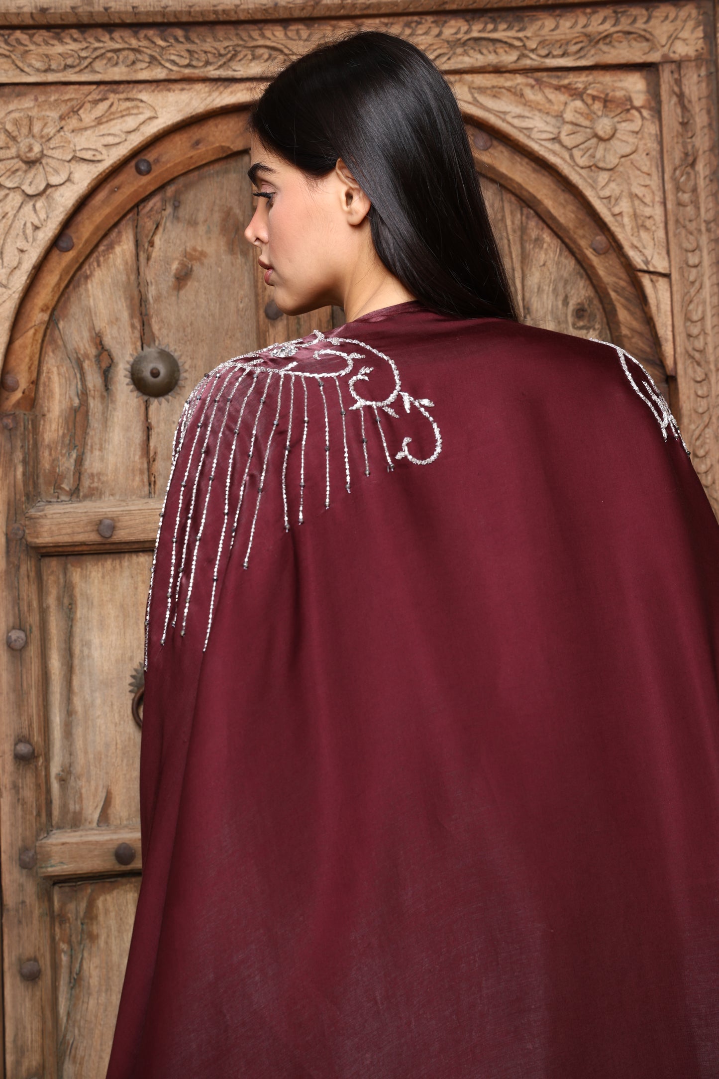 Nada Abaya Set - Berry Plum