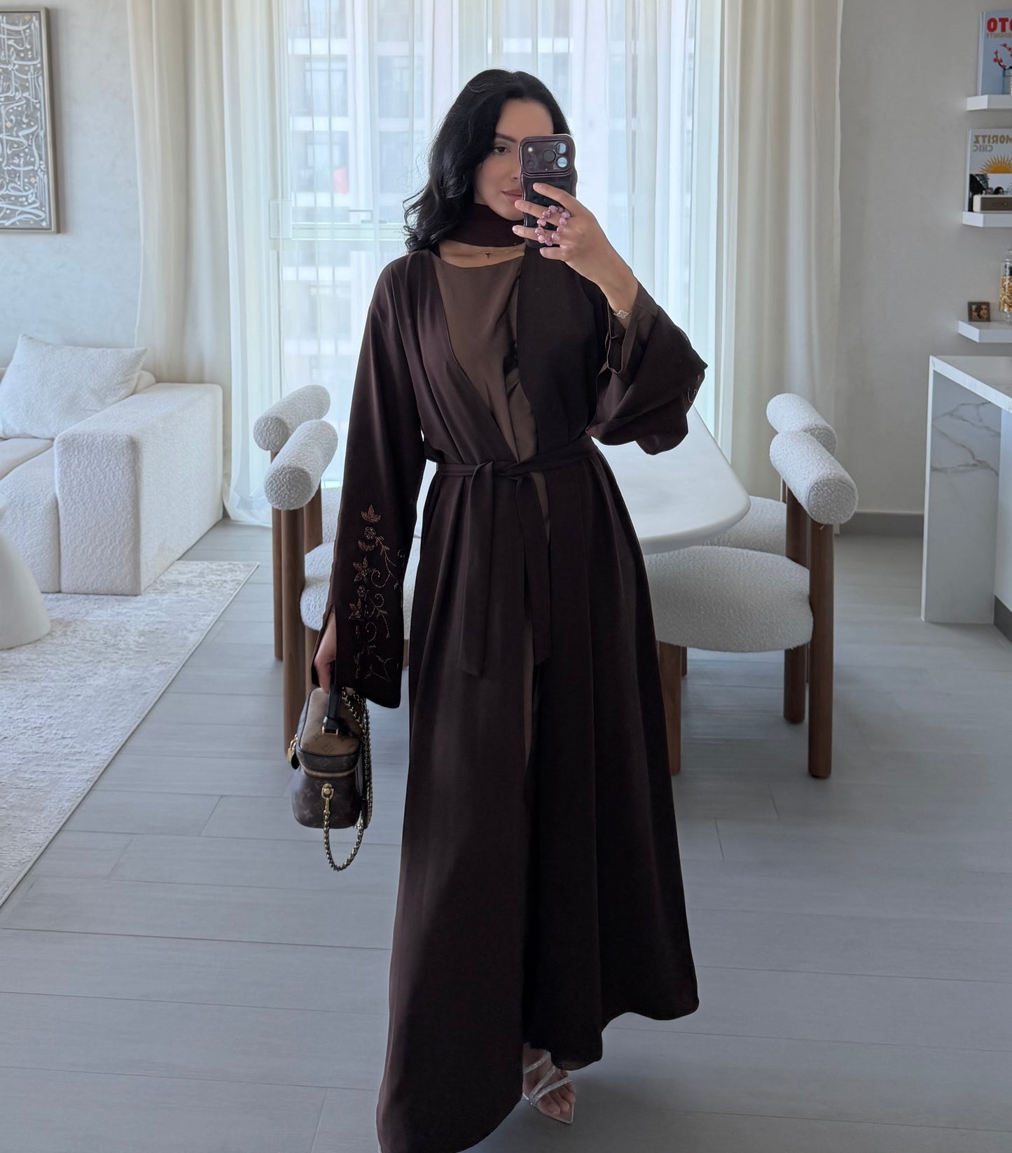 Hafsah Abaya - Dark Brown