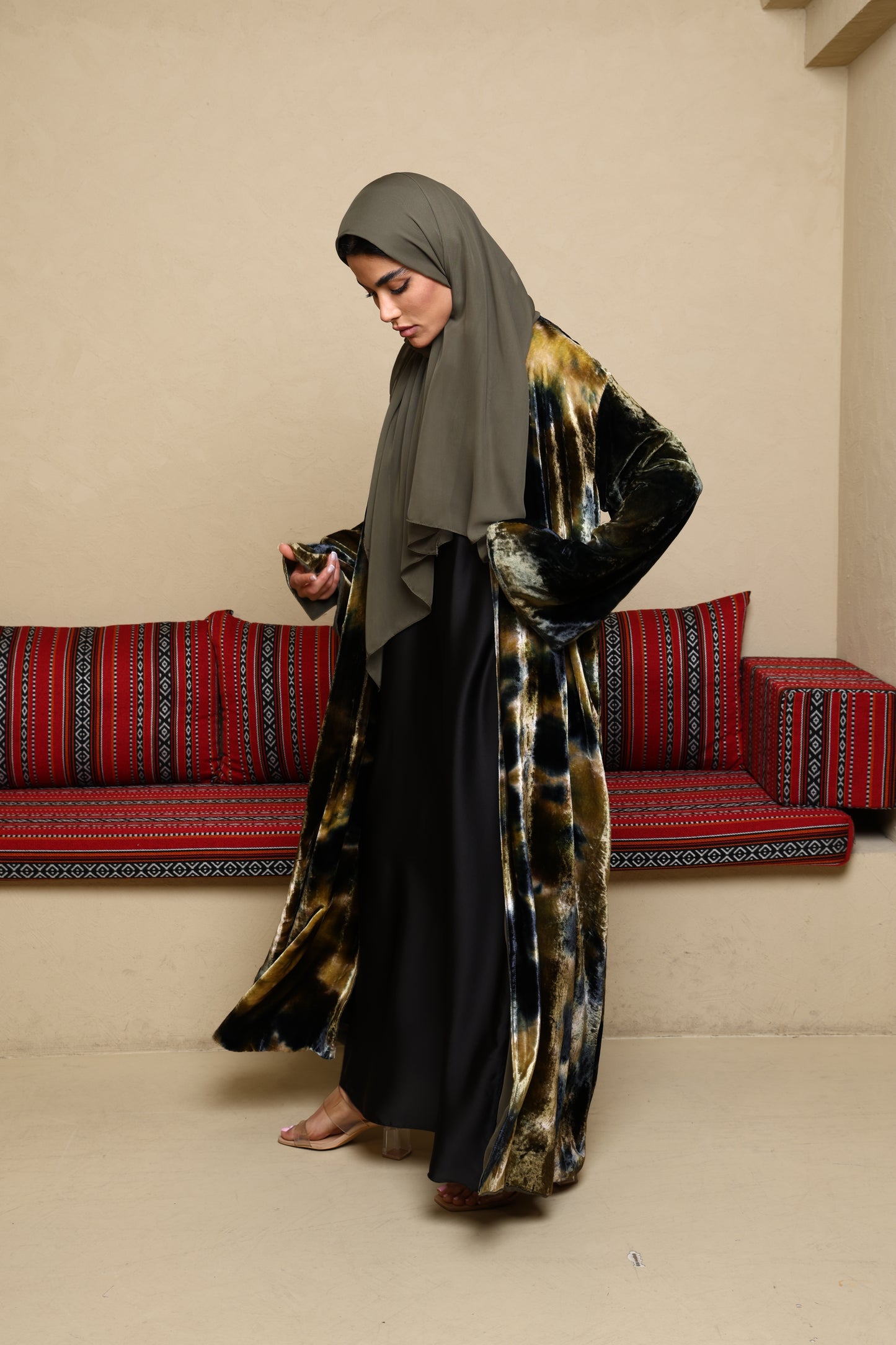 Noreen Velvet Abaya - Mirage
