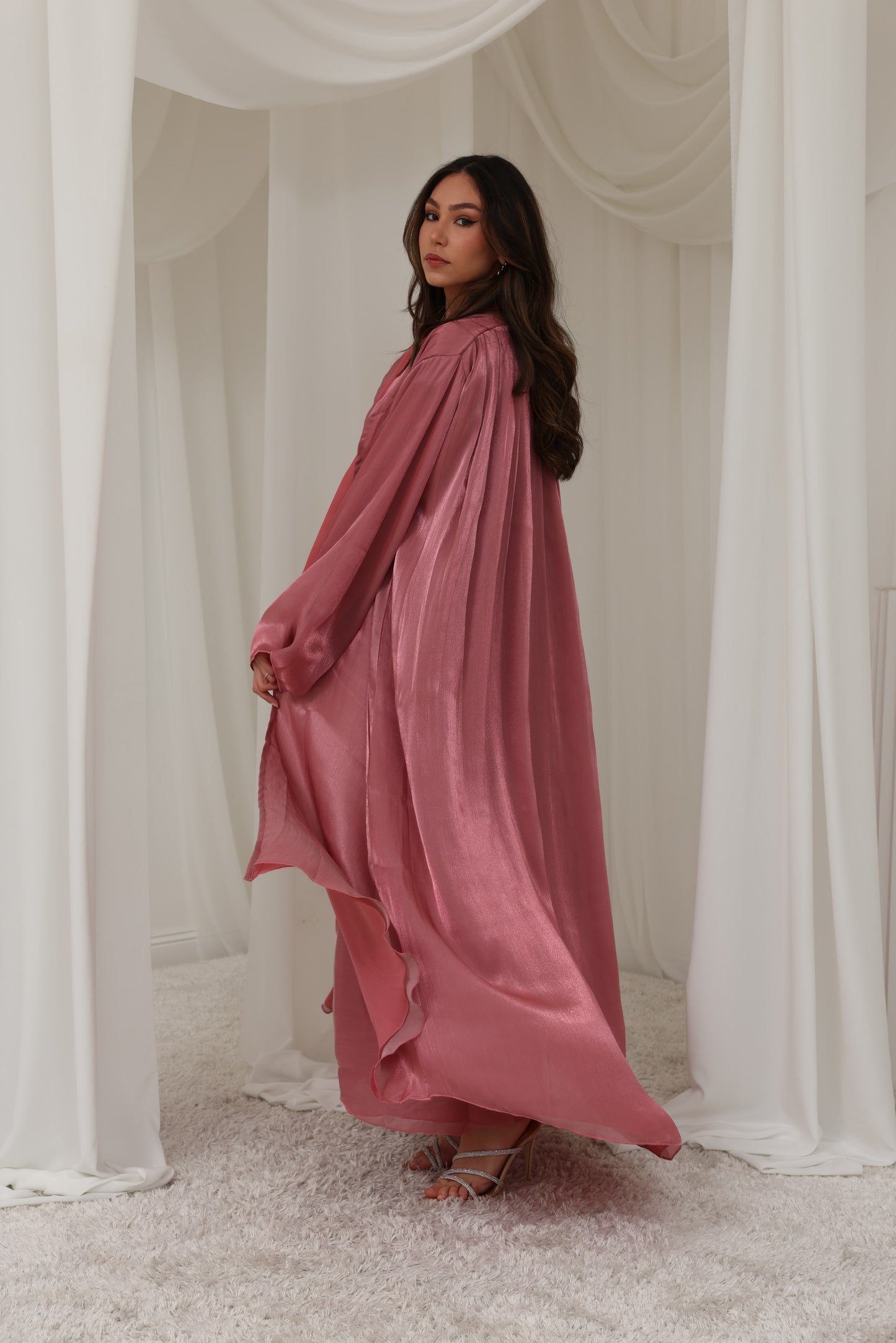RTW Nour Abaya Set - Rose Pink