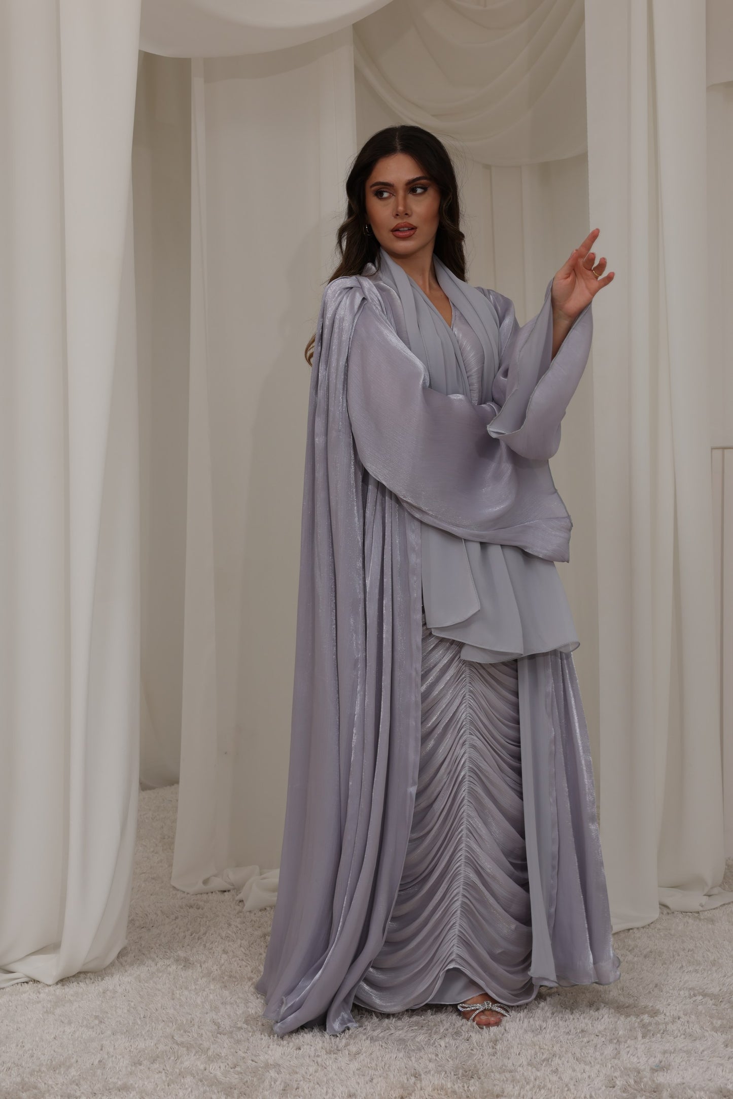 RTW Nour Abaya Set - Soft Lilac