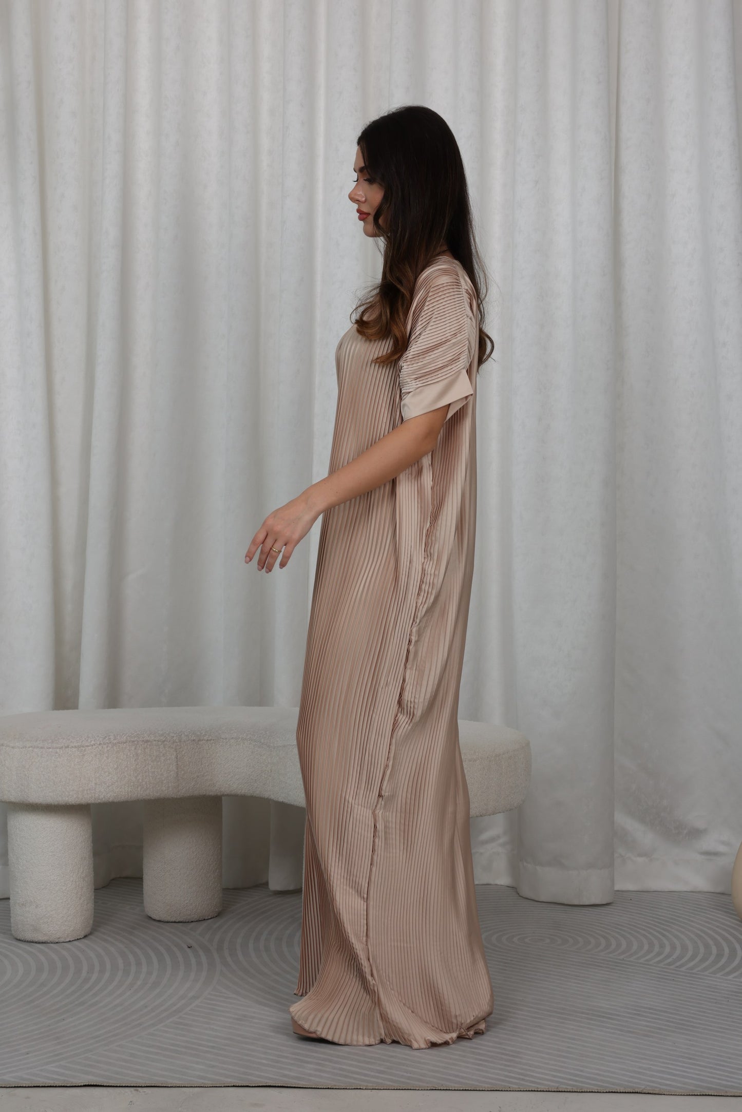 RTW Pari Pleated Dress - Vanilla