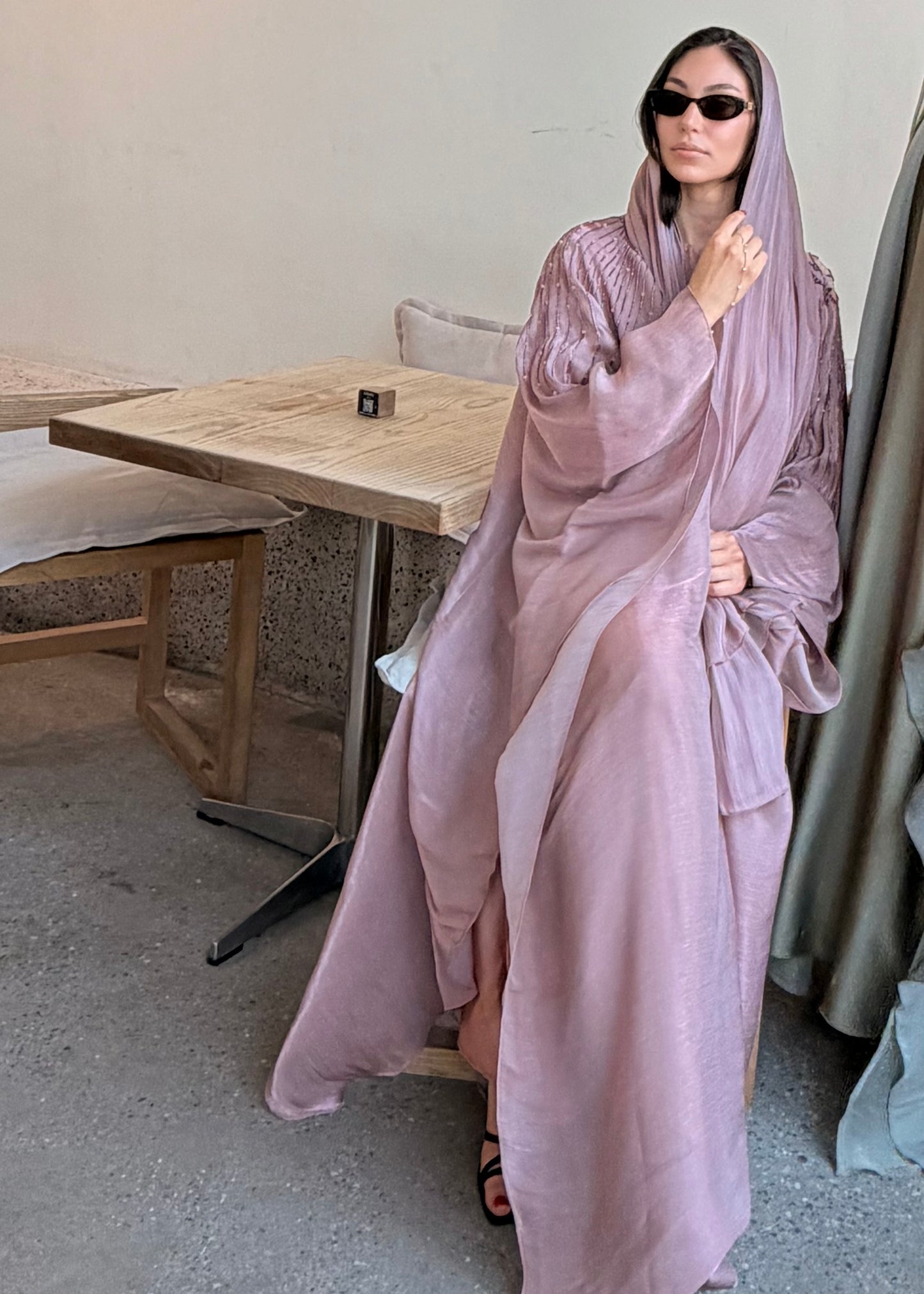Nada Abaya Set - Blush Pink