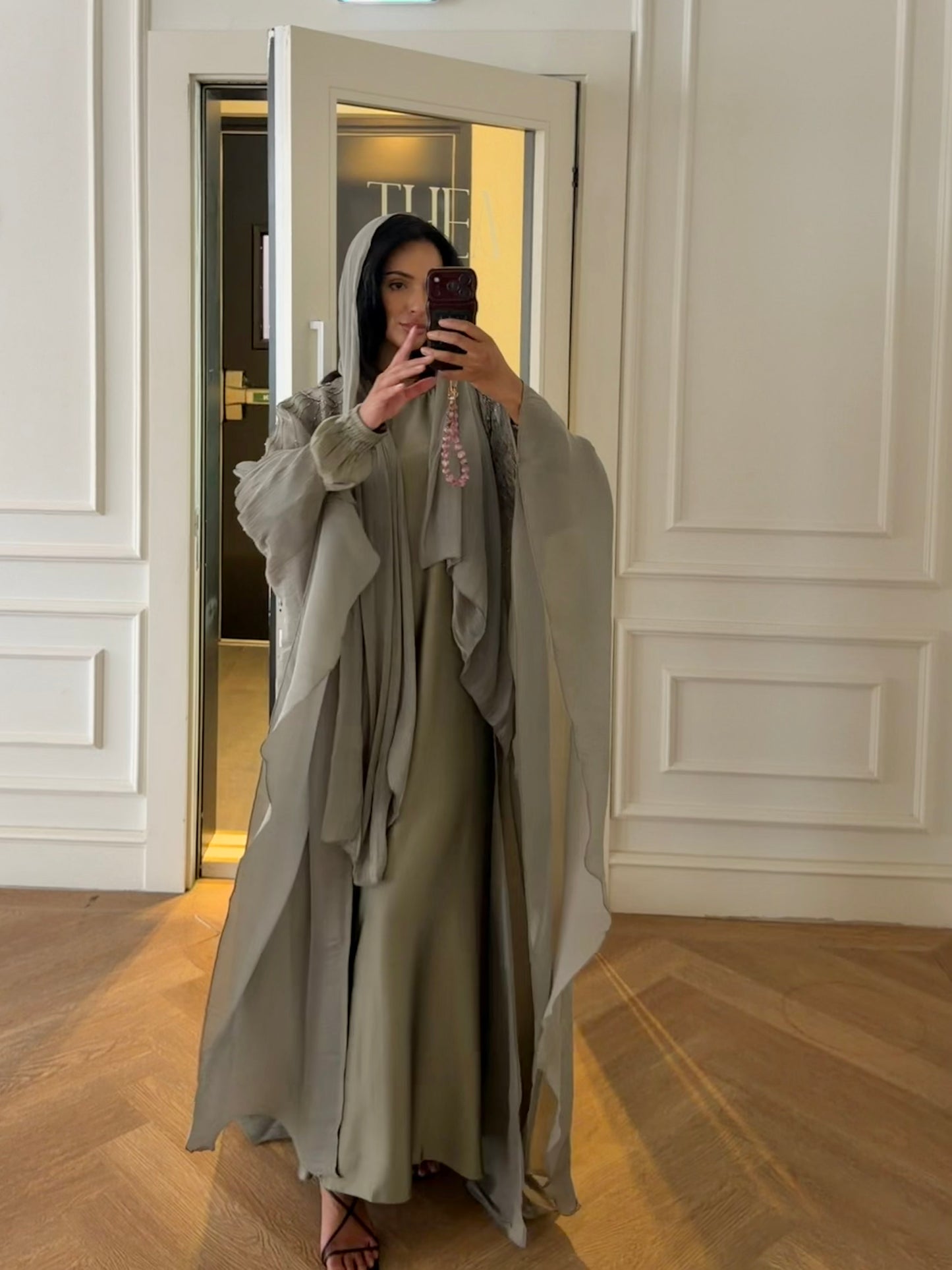Nada Abaya Set - Sage Green