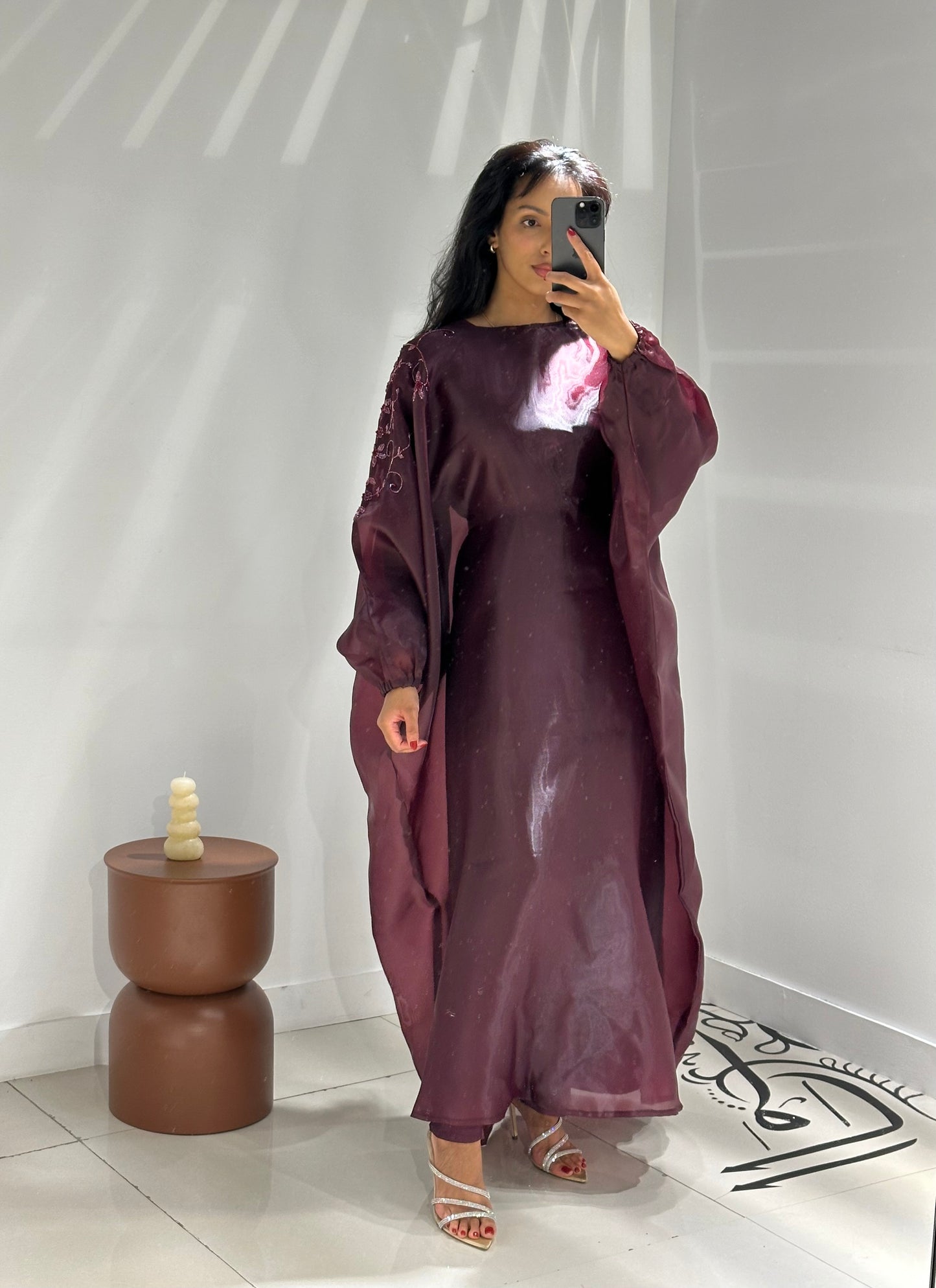 Pre-order Hajra Jalabiya - Plum