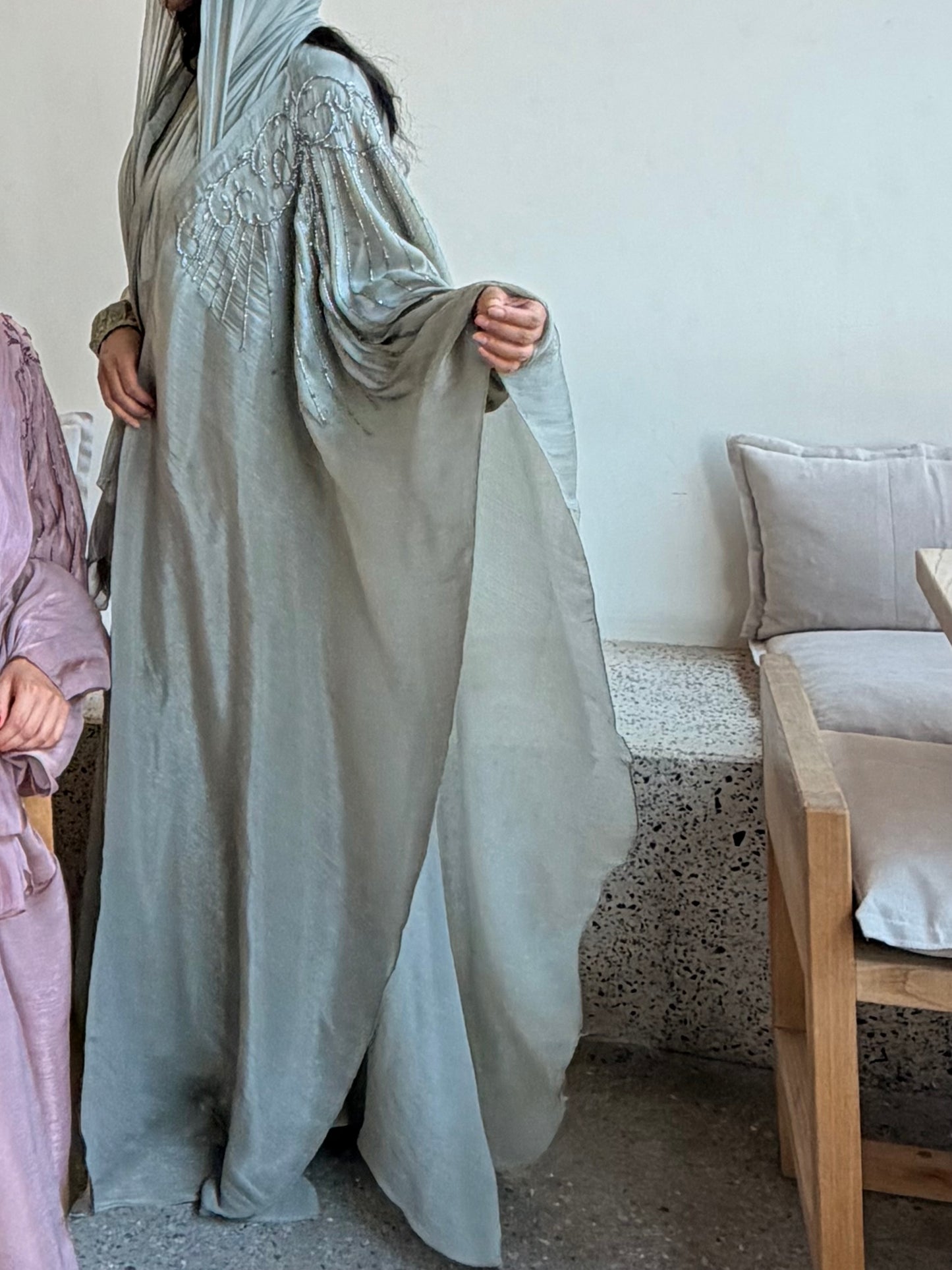 Nada Abaya Set - Sage Green