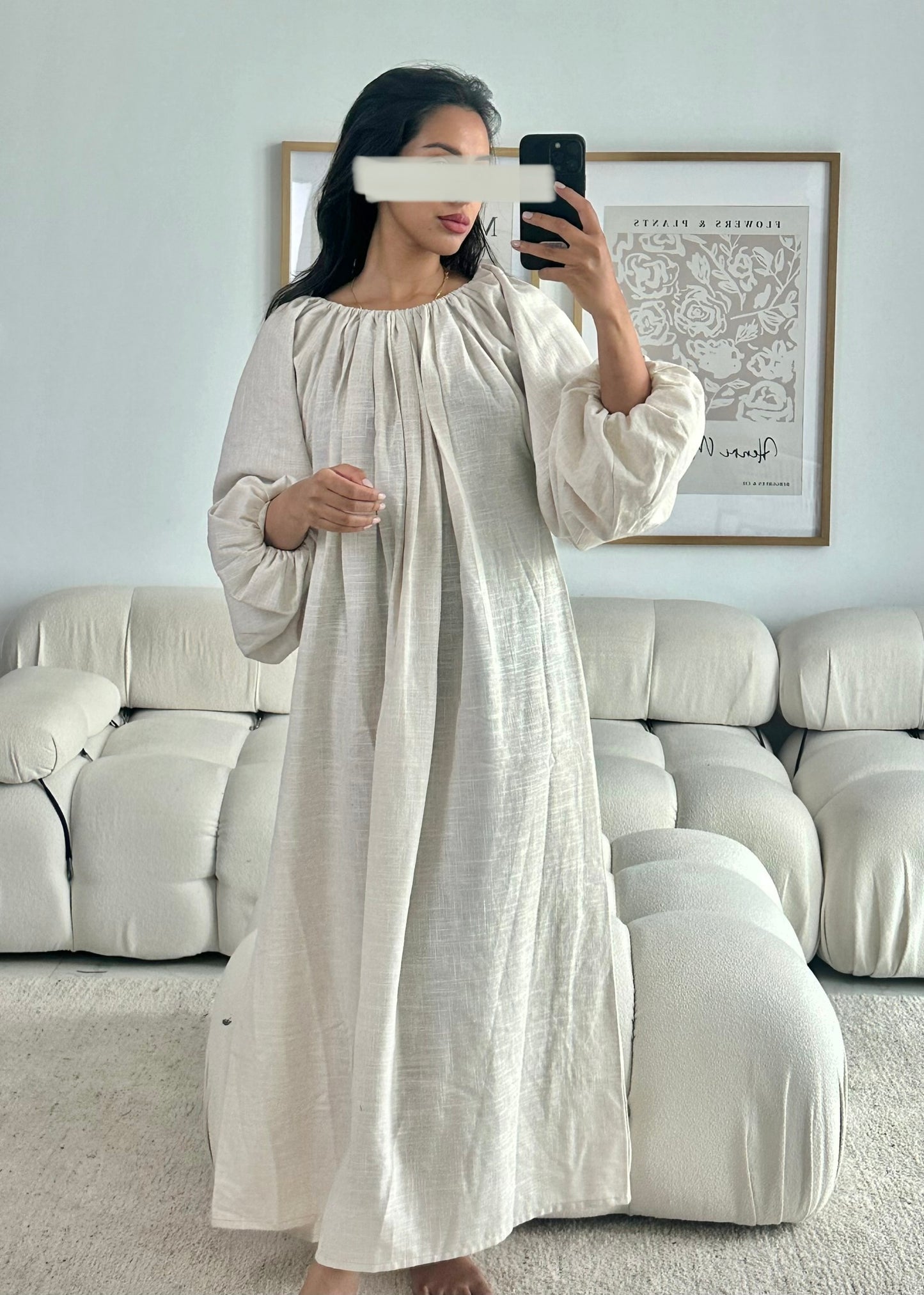 RTW Farah Linen Dress - Bone