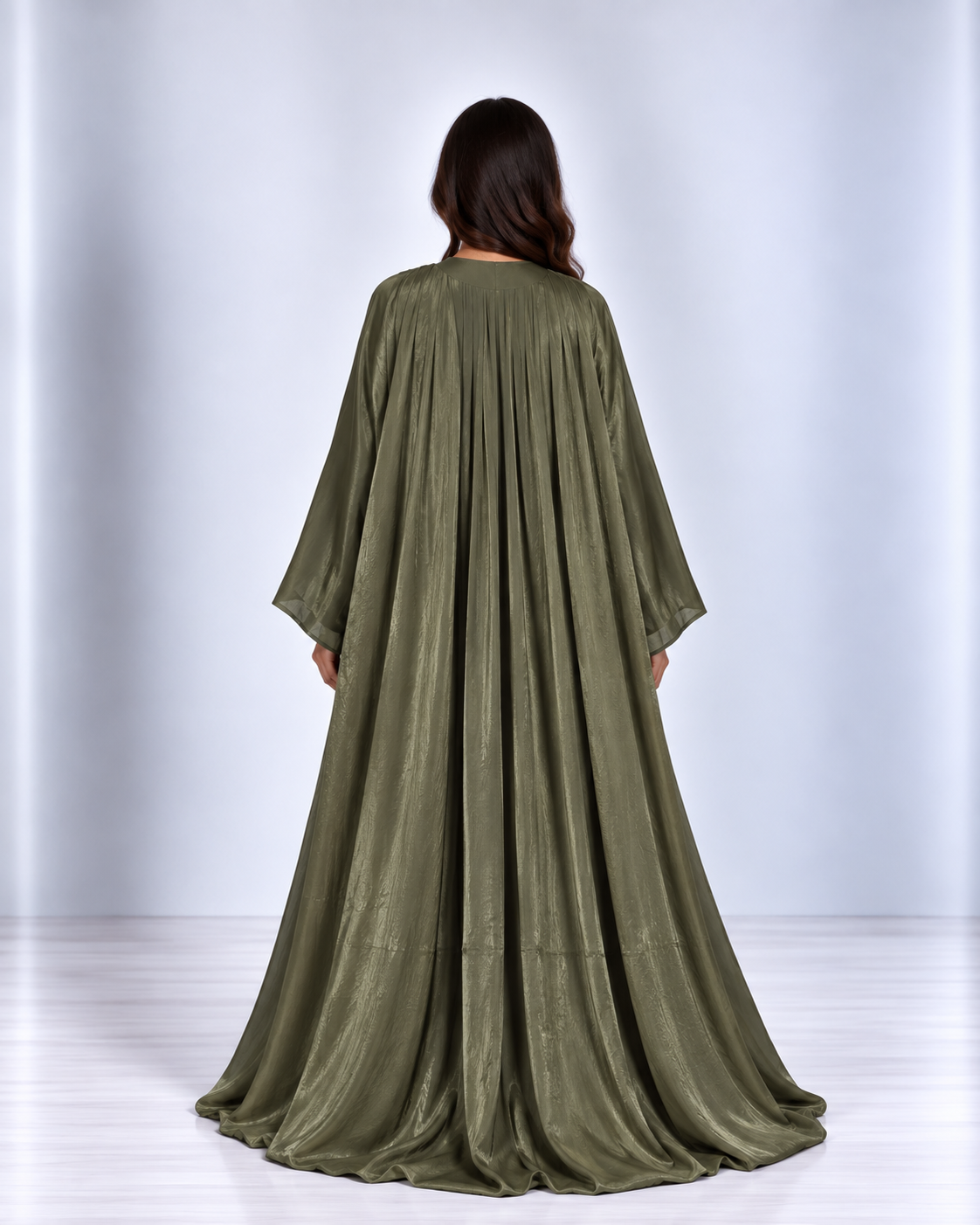 Nour Abaya Set - Khaki Green