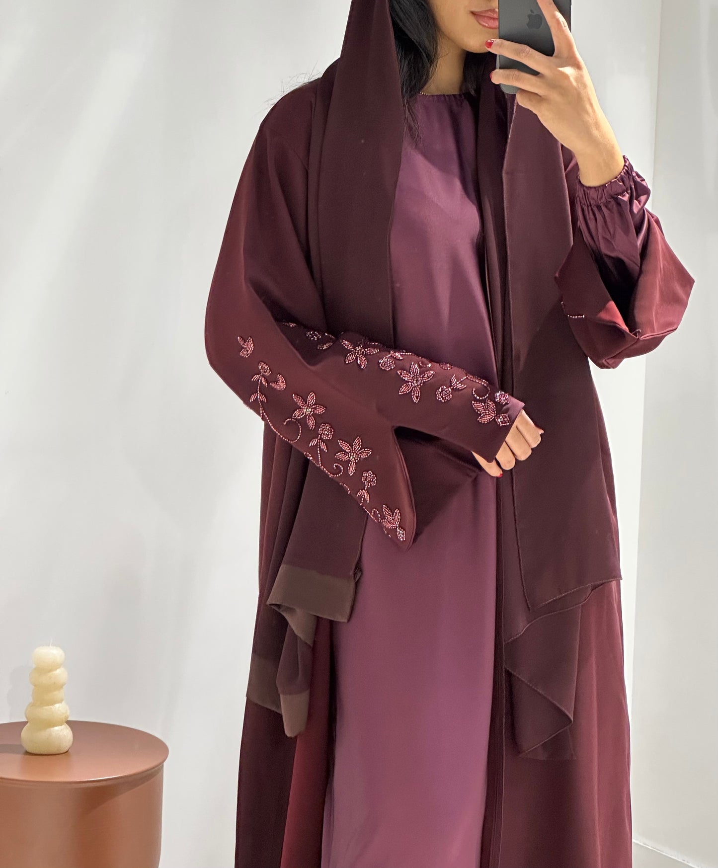 Hafsah Abaya - Dark Cherry