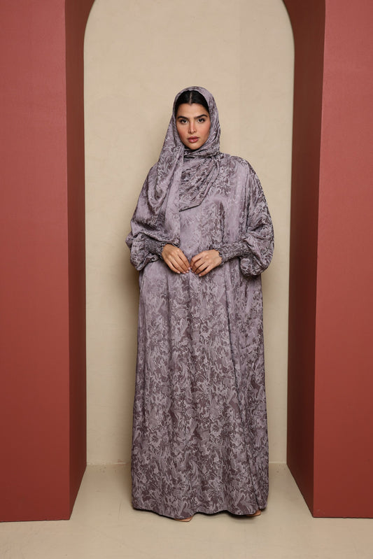 Tasmia Prayer Abaya - Dusk Purple