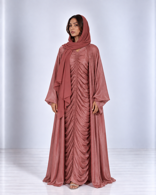 Nour Abaya Set - Rose Pink