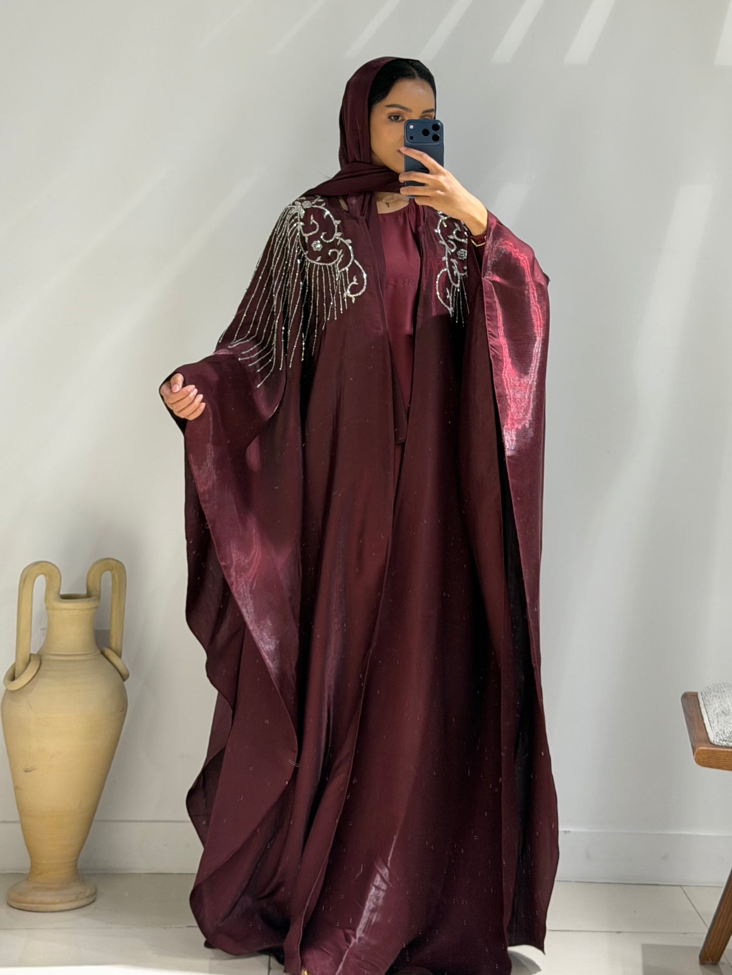 Nada Abaya Set - Berry Plum