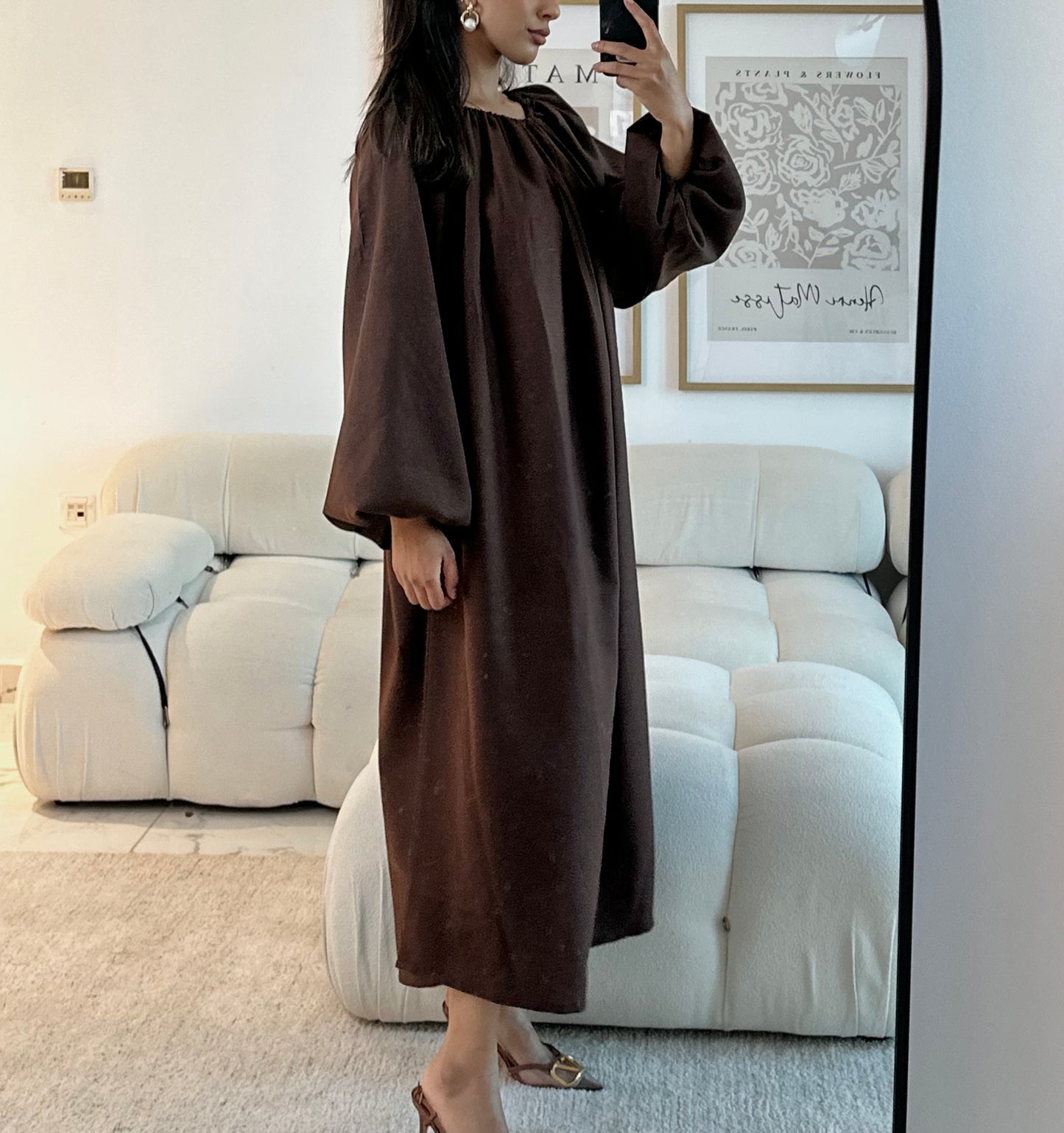 RTW Farah Linen Dress - Cocoa Brown