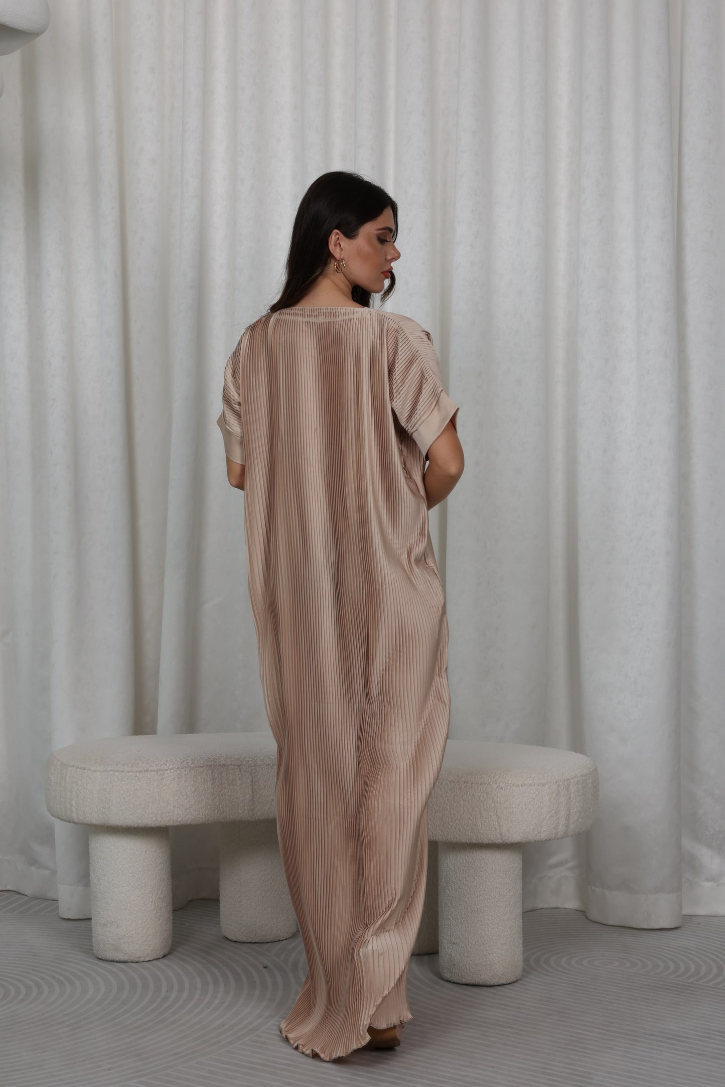 RTW Pari Pleated Dress - Vanilla