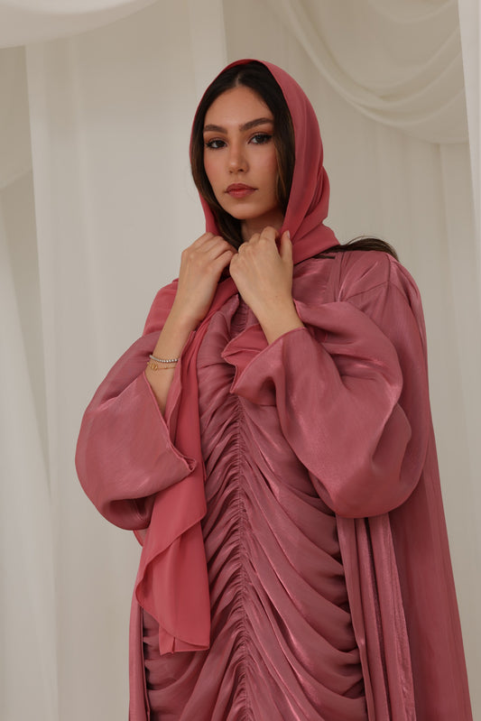 Nour Abaya Set - Rose Pink