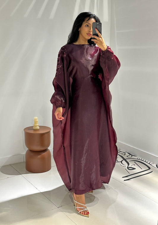 Pre-order Hajra Jalabiya - Plum