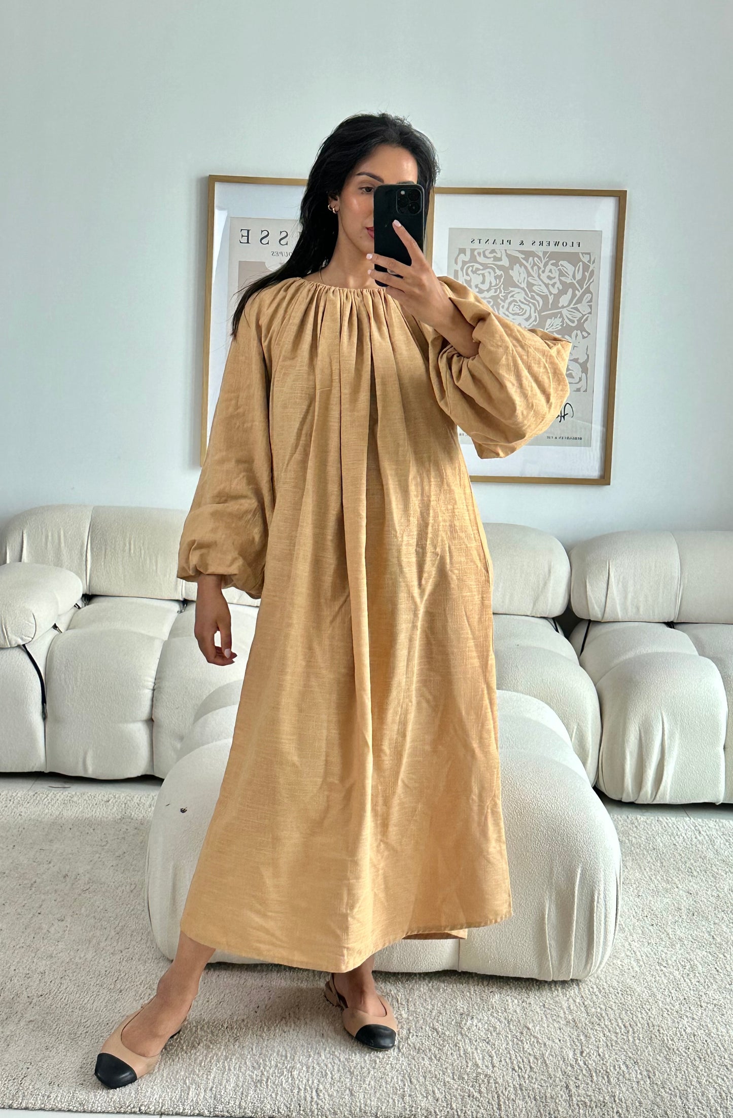 RTW Farah Linen Dress - Camel