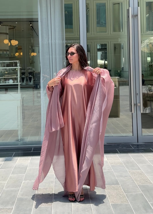Nada Abaya Set - Blush Pink