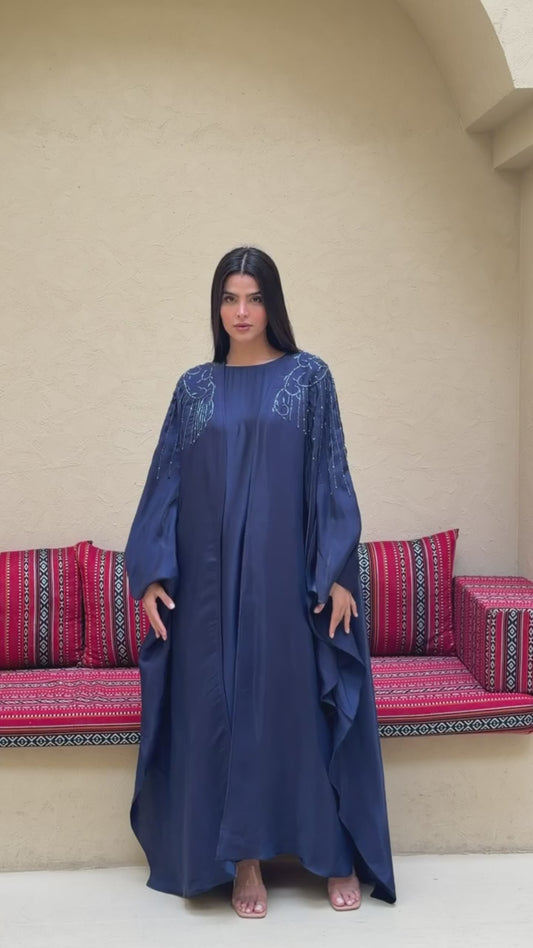 Nada Abaya Set - Midnight Blue
